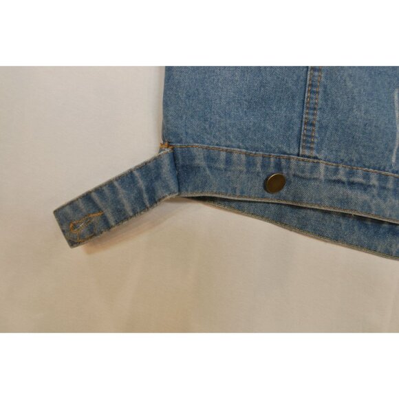 Axis Lab Distressed Ripped Denim Jacket w/Accent Zippers Size Large - Picture 15 of 16